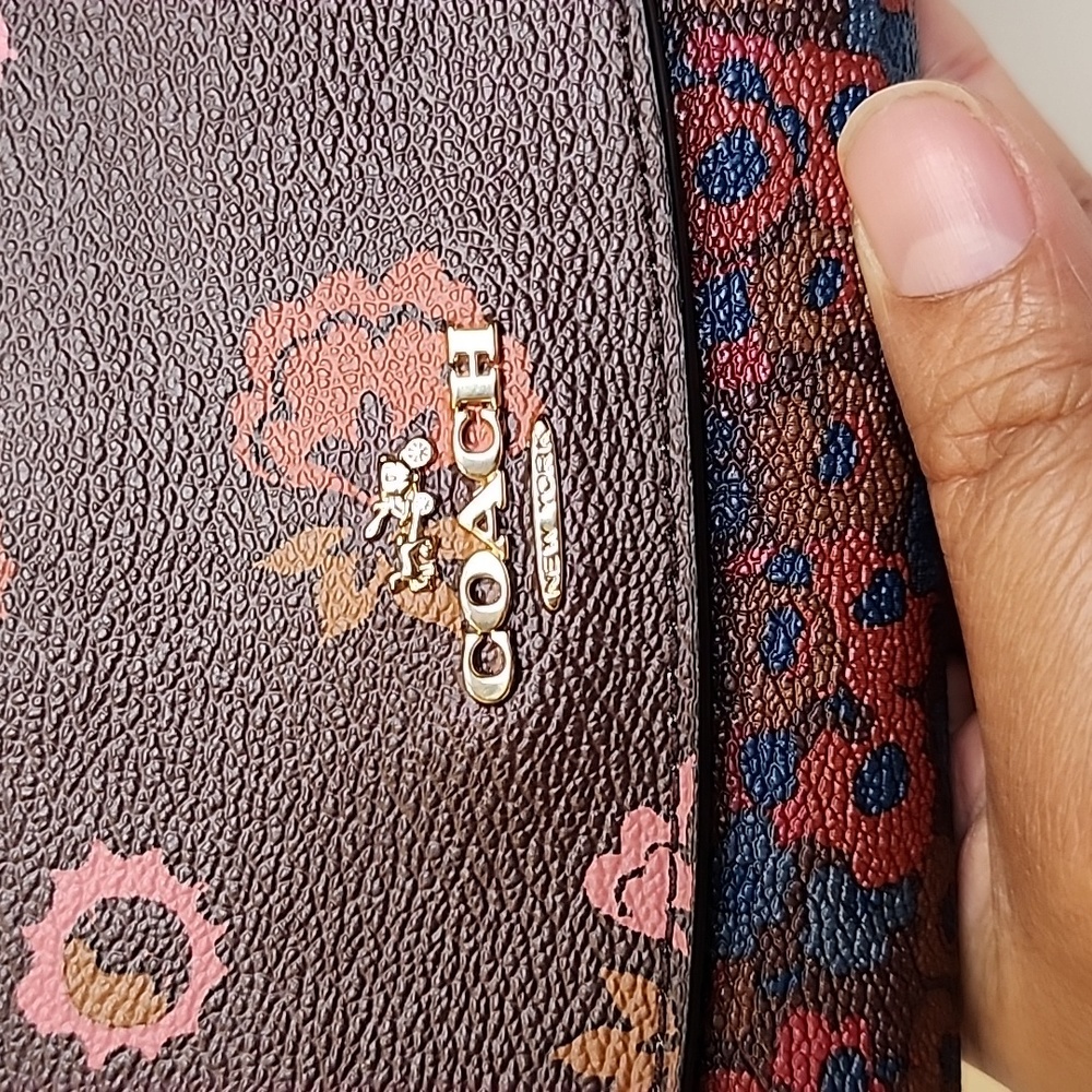 Coach Floral Oxblood Wallet - Picture 9 of 13